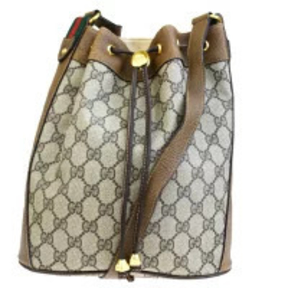 Gucci Sherry Shoulder Bag Interlocking GG Brown Green Red Leather